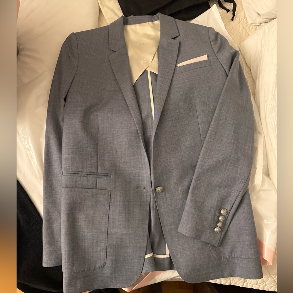 The Kooples Blue Gray Blazer Jacket